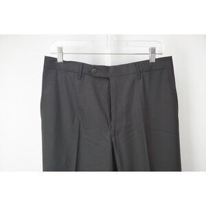 Rota Solid Black 100% Wool Mens Dress Pants Sz 48 BRAND NEW